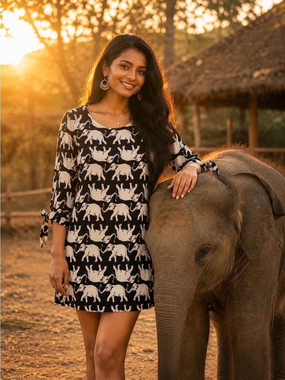 ModCloth Whimsical Elephant Day Parade Shift Dress 🐘
